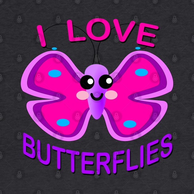 I love butterflies Cute Kawaii butterfly by Brasilia Catholic